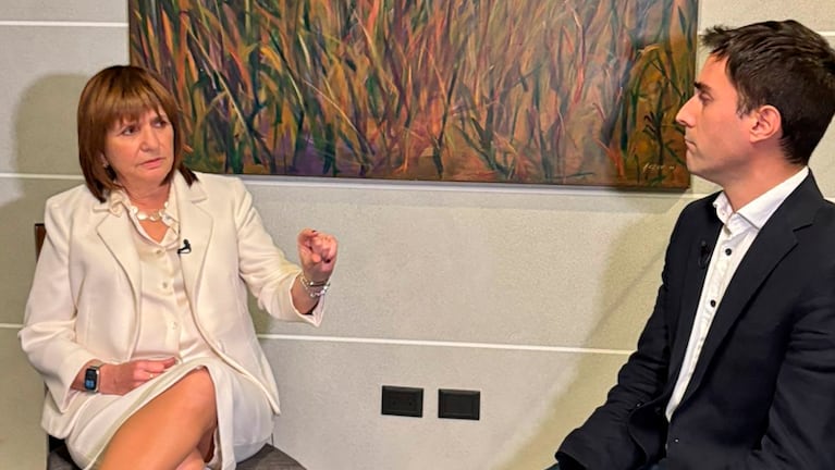 Patricia Bullrich en un mano a mano con El Doce en Córdoba.