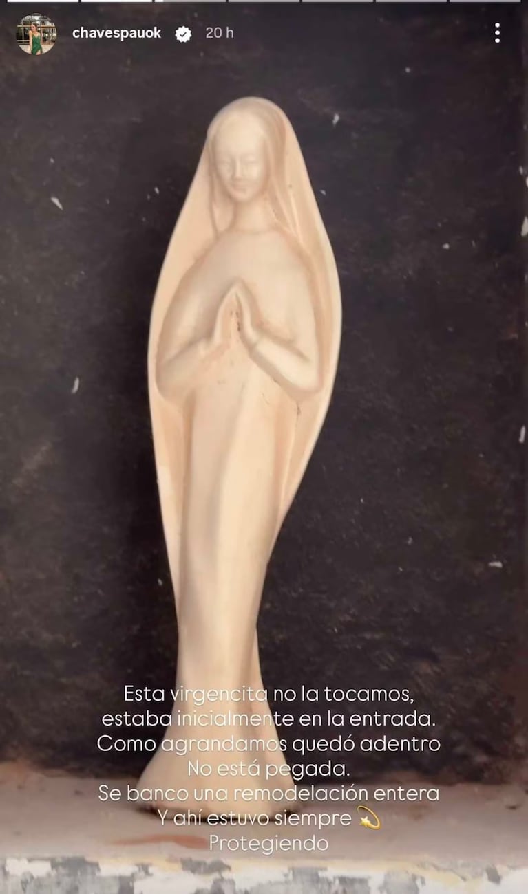 Paula Chaves mostró la especial escultura que encontró en su nueva casa y reveló la decisión que tomó