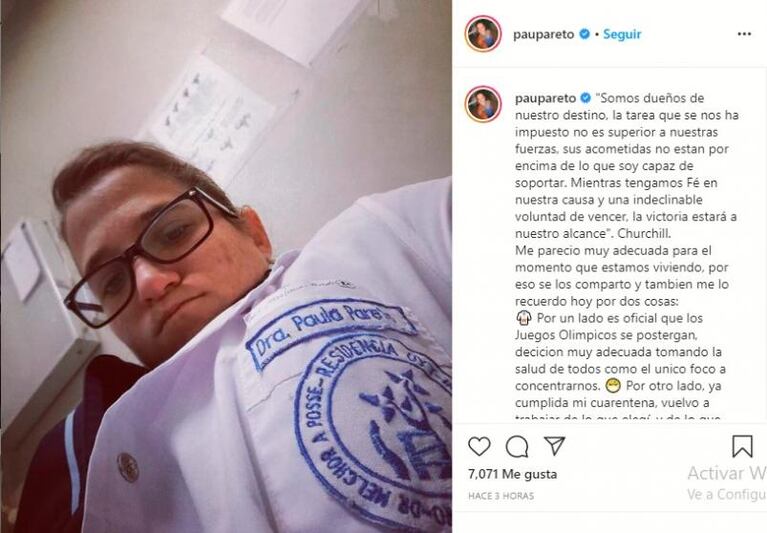 Paula Pareto, la judoca que es médica y ahora combate el coronavirus 