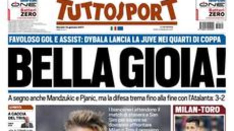 Paulo Dybala en la tapa de los diarios deportivos italianos.