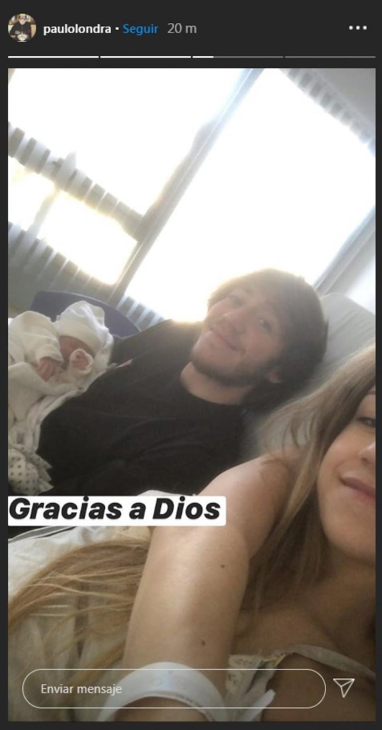 Paulo Londra presentó a su beba: la primera selfie de padre e hija