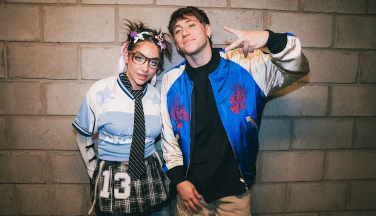 Paulo Londra y María Becerra tras el show.