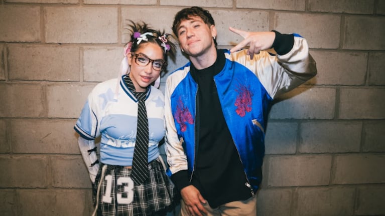 Paulo Londra y María Becerra tras el show.