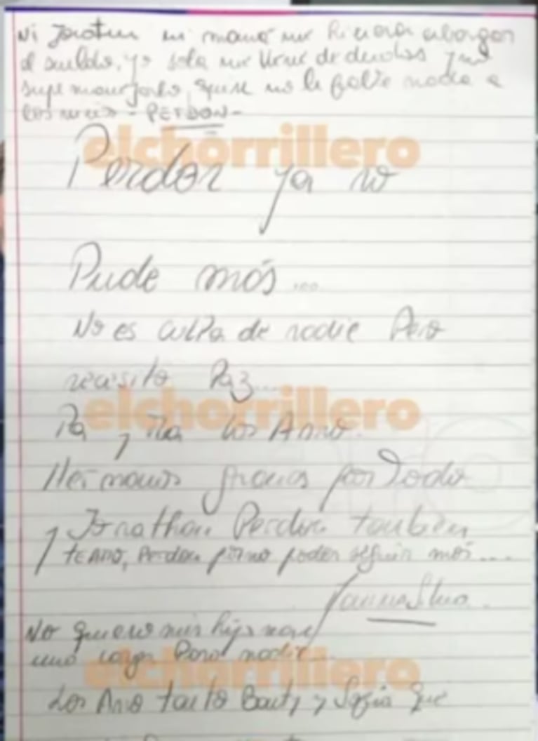 “Perdón”: mató a sus hijos y casi un año después revelaron la estremecedora carta que dejó