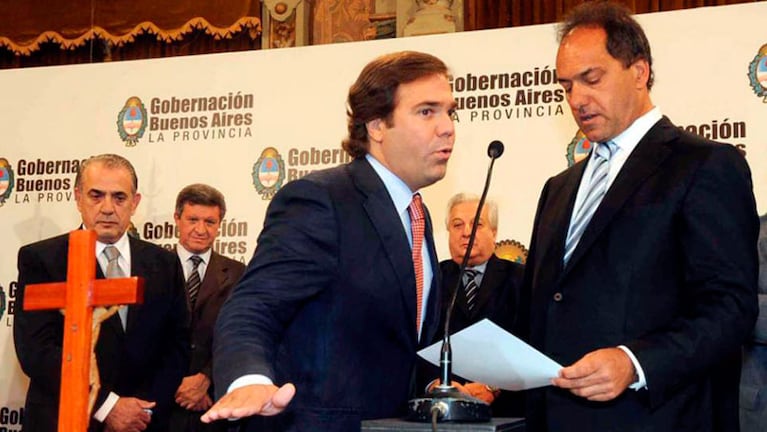 Pérez y Scioli, durante su gestión en la provincia de Buenos Aires.