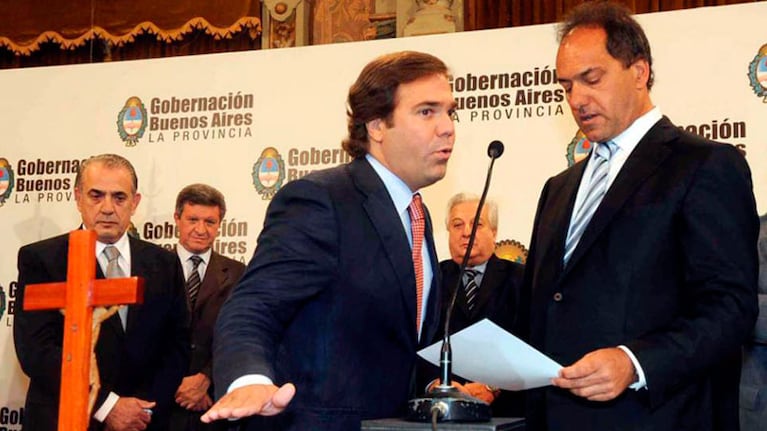Pérez y Scioli, durante su gestión en la provincia de Buenos Aires.