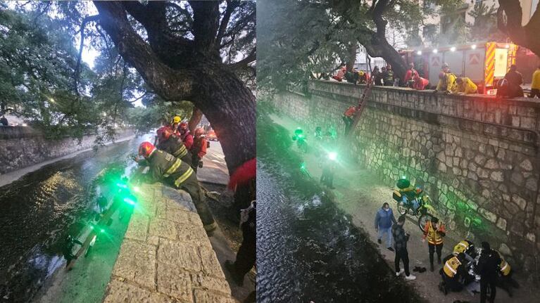 Personal de Bomberos procedió al rescate de la chica de 15 años.