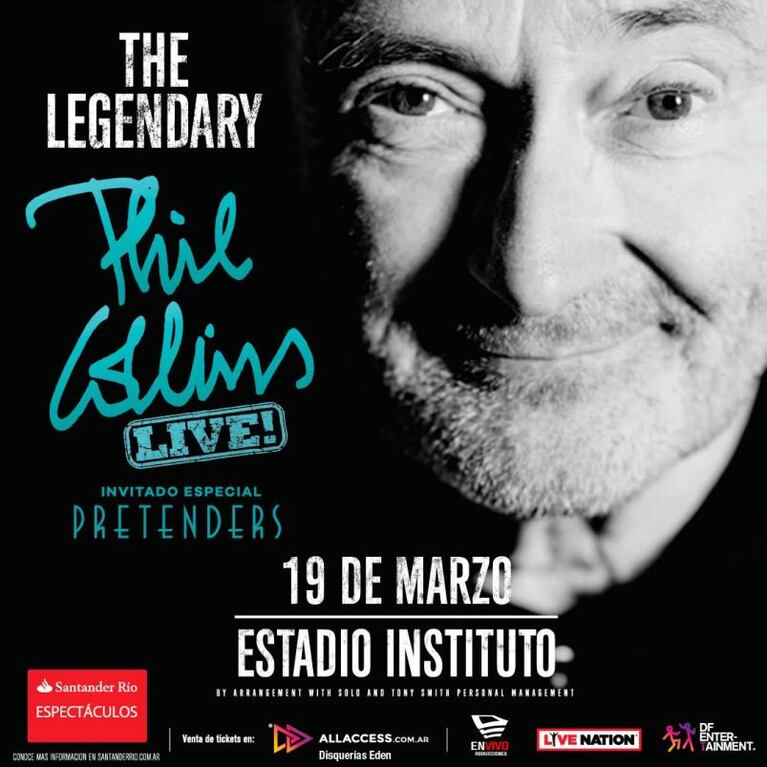Phil Collins en Córdoba: los precios de las entradas