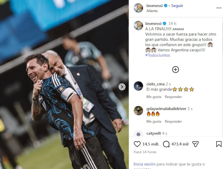 Pícaro y cabulero: Messi copió un posteo previo a la final de 2022 y lo descubrieron