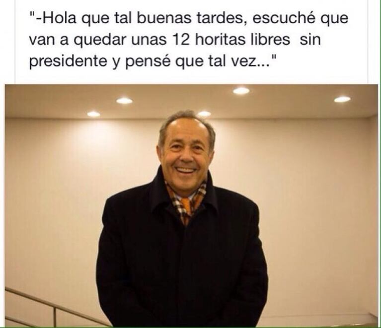 Pinedo será Presidente por 12 horas y explotaron las memes