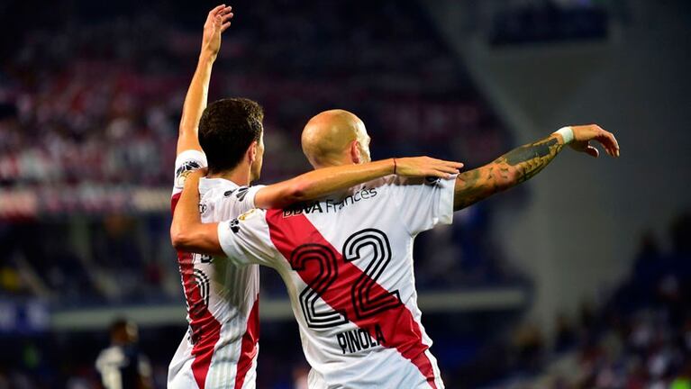 Pinola, el goleador de la primera victoria de River en la Libertadores.