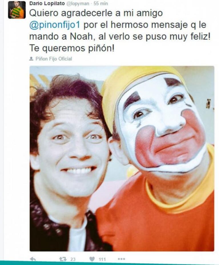 Piñón Fijo le grabó un hermoso mensaje a Noah Bublé