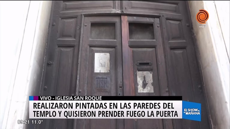 Pintadas e intento de incendio en Iglesia San Roque