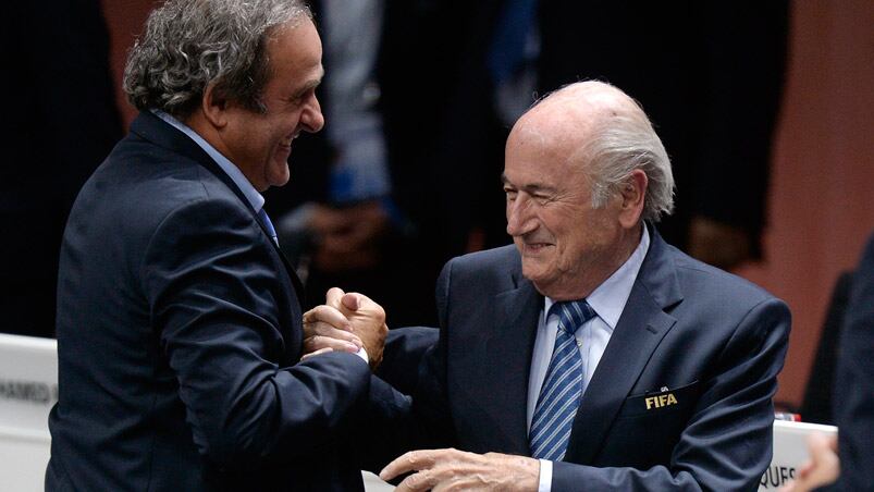 Platini y Blatter, cuando sonreían y mandaban en la FIFA.