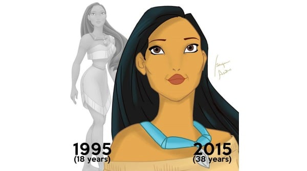 Pocahontas, cerca de los 40. 