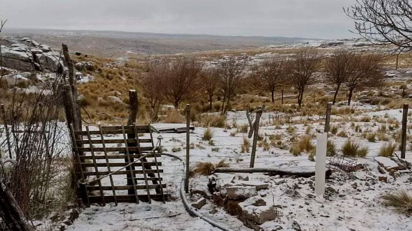 Podría nevar este miércoles en la zona más alta de las sierras de Córdoba.