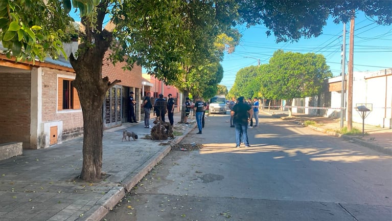 policia ladron baleado