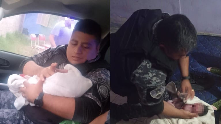 Policías asistieron a una mujer que dio luz en Córdoba.