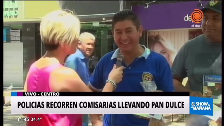 Policías recorren comisarías llevando pan dulce