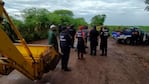 Policías y Bomberos participaron de la búsqueda de la mujer.