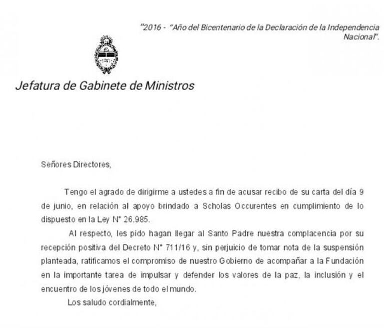 Por pedido de Francisco, una ONG rechazó una donación millonaria de Argentina