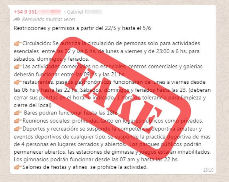 Posibles restricciones en Córdoba: el falso viral de WhatsApp y lo que en verdad se sabe