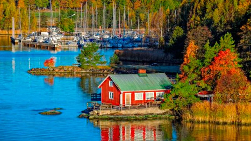 Postal de Finlandia. El país nórdico primero en el ránking de la felicidad.