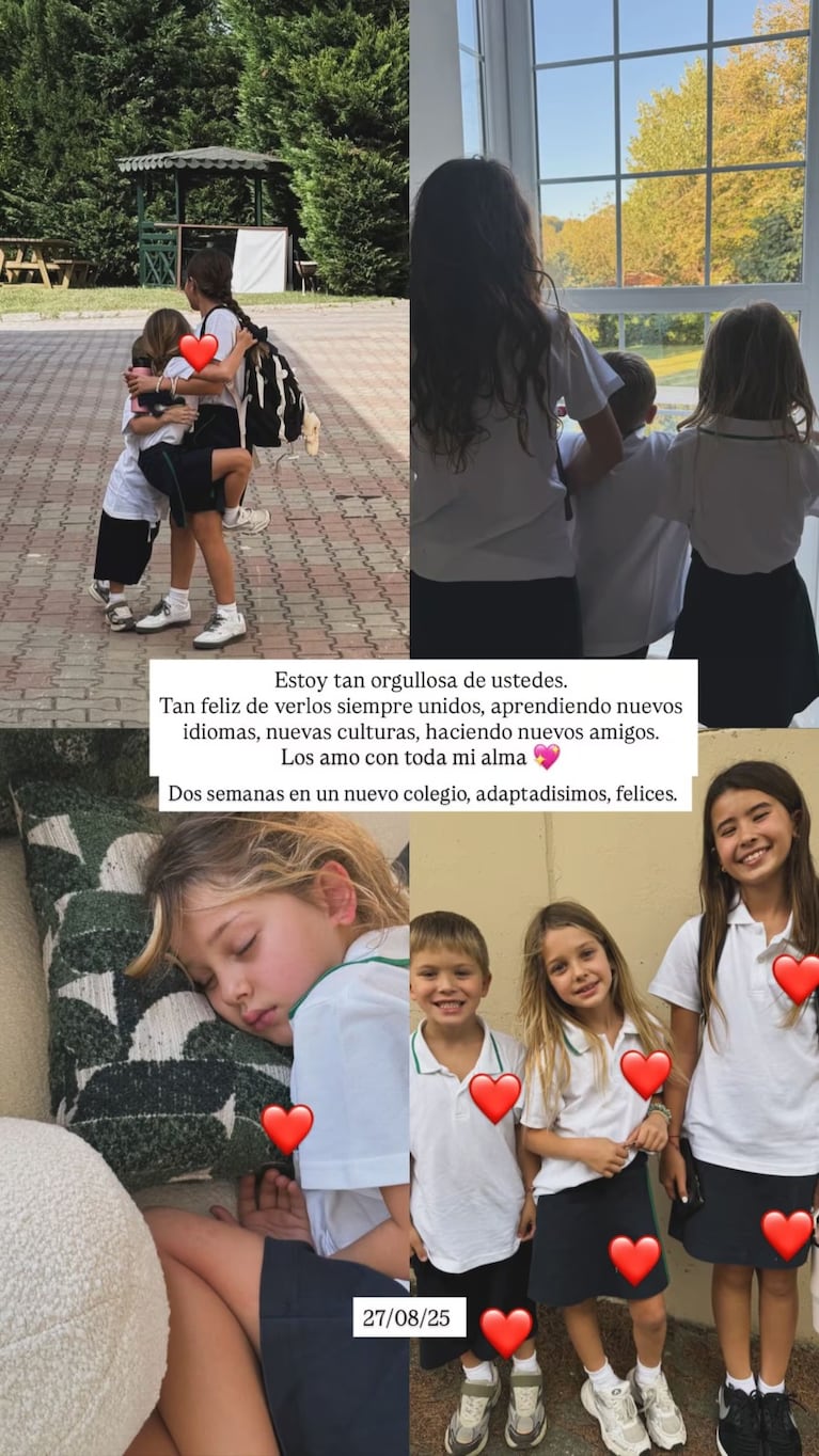 Posteo de la China Suárez en sus redes sociales.