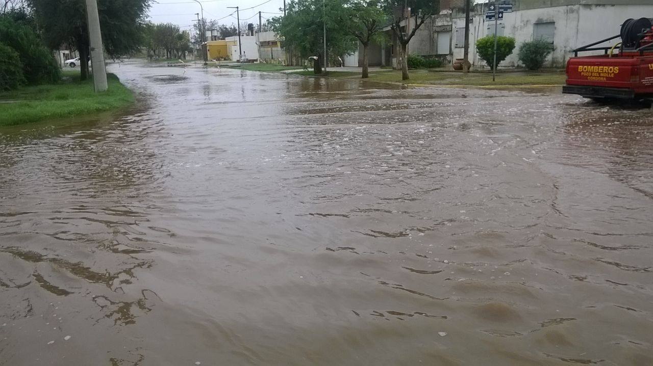 Pozo del Molle se inundó por tercera vez en el año. 