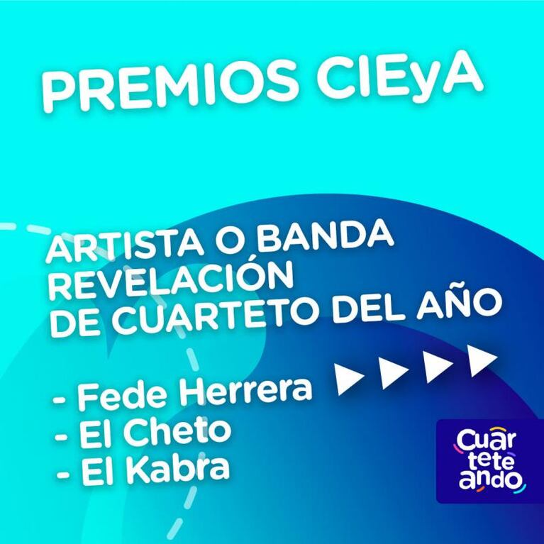 Premios CIEyA: quiénes son los nominados del cuarteto