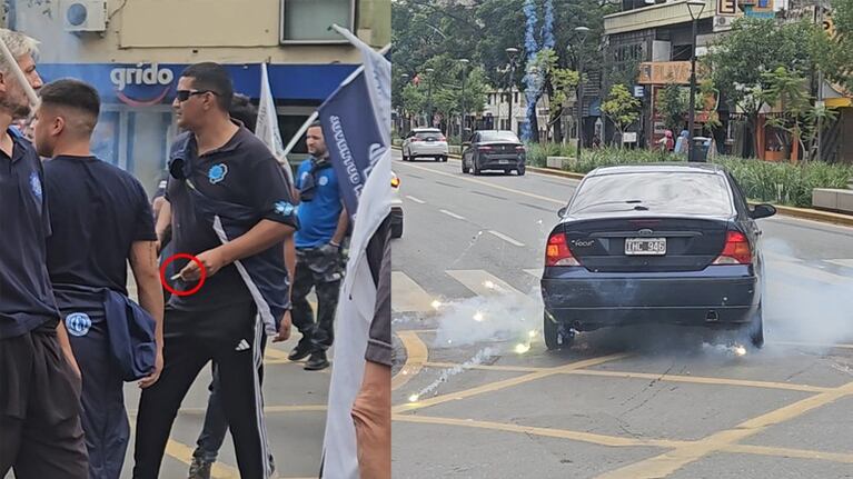 Prendió el proyectil con un cigarrillo y lo lanzó debajo de un auto que circulaba.
