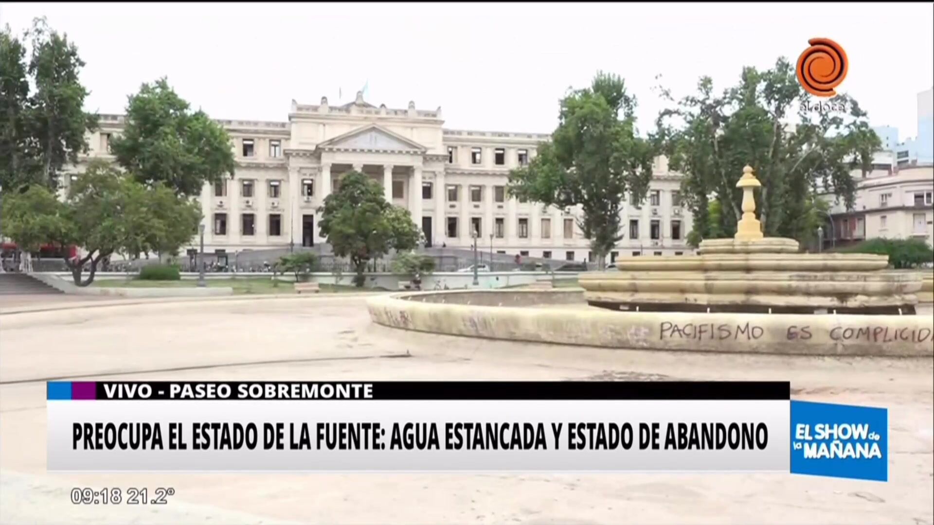 Preocupa el estado de la fuente del Paseo Sobremonte