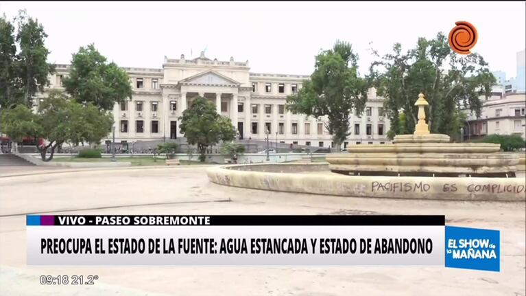 Preocupa el estado de la fuente del Paseo Sobremonte
