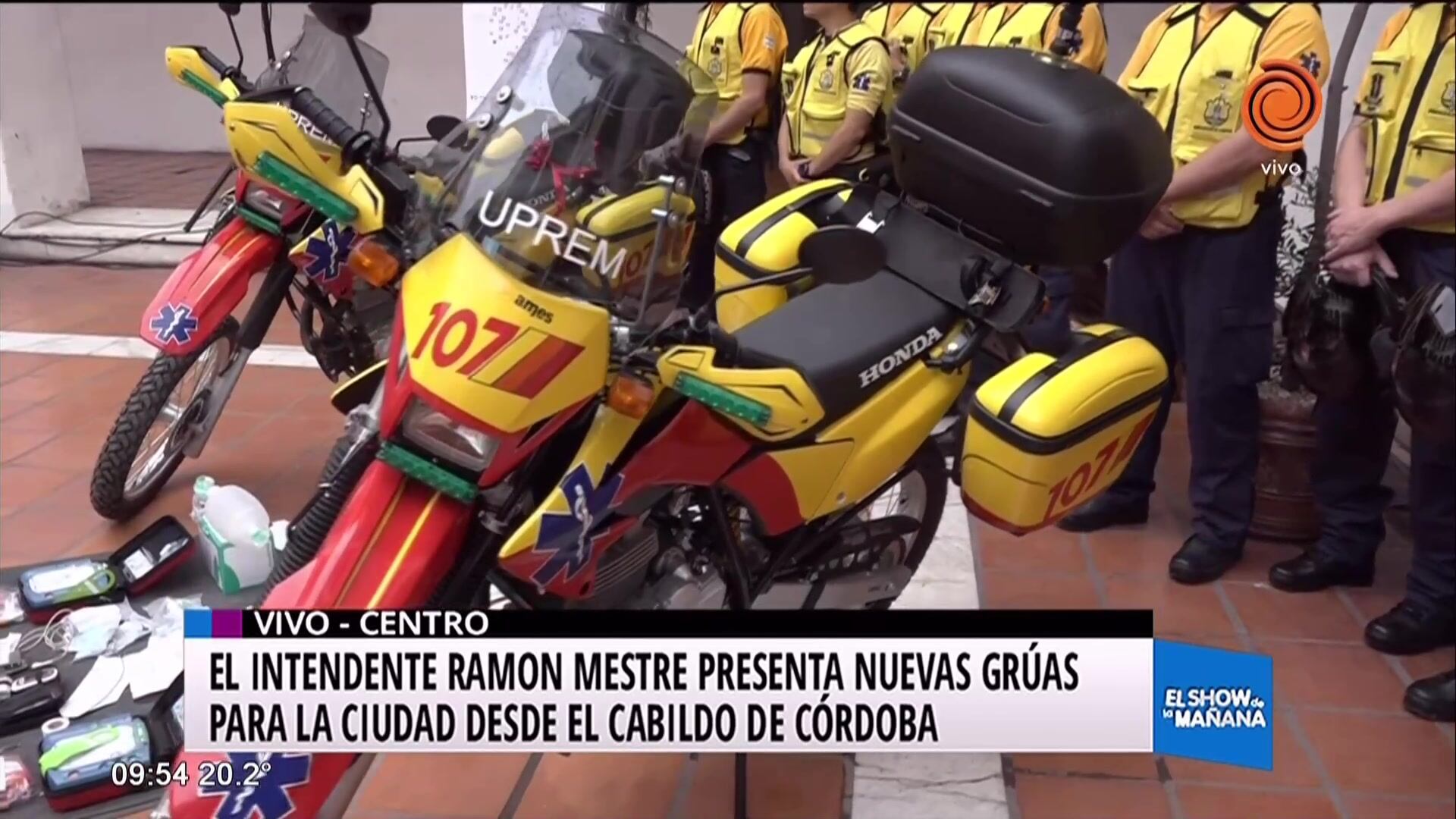 Presentan moto ambulancias para el 107