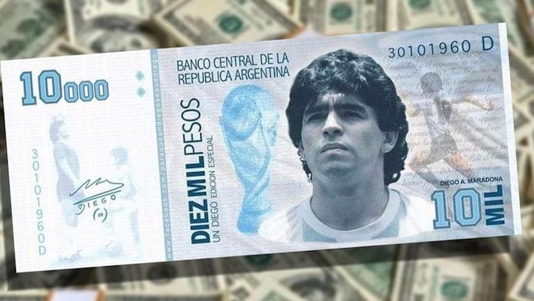 Presentaron un proyecto de ley para que Maradona aparezca en billetes de mil pesos