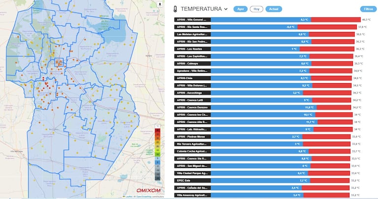 Primavera anticipada: la localidad de Córdoba que llegó a los 40°