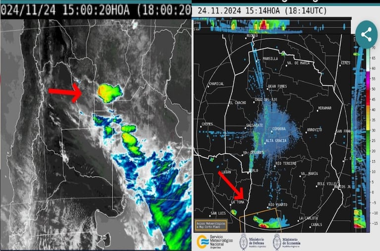 Primeros indicios de la tormenta. (Foto: X/@dimarcorafael)