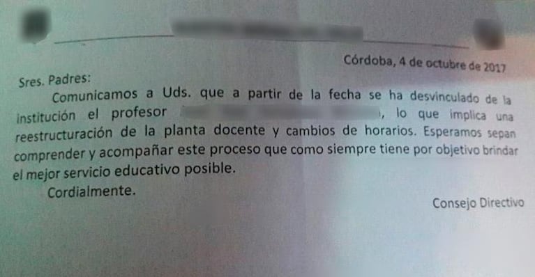 Profesor denunciado por abuso sexual en Córdoba