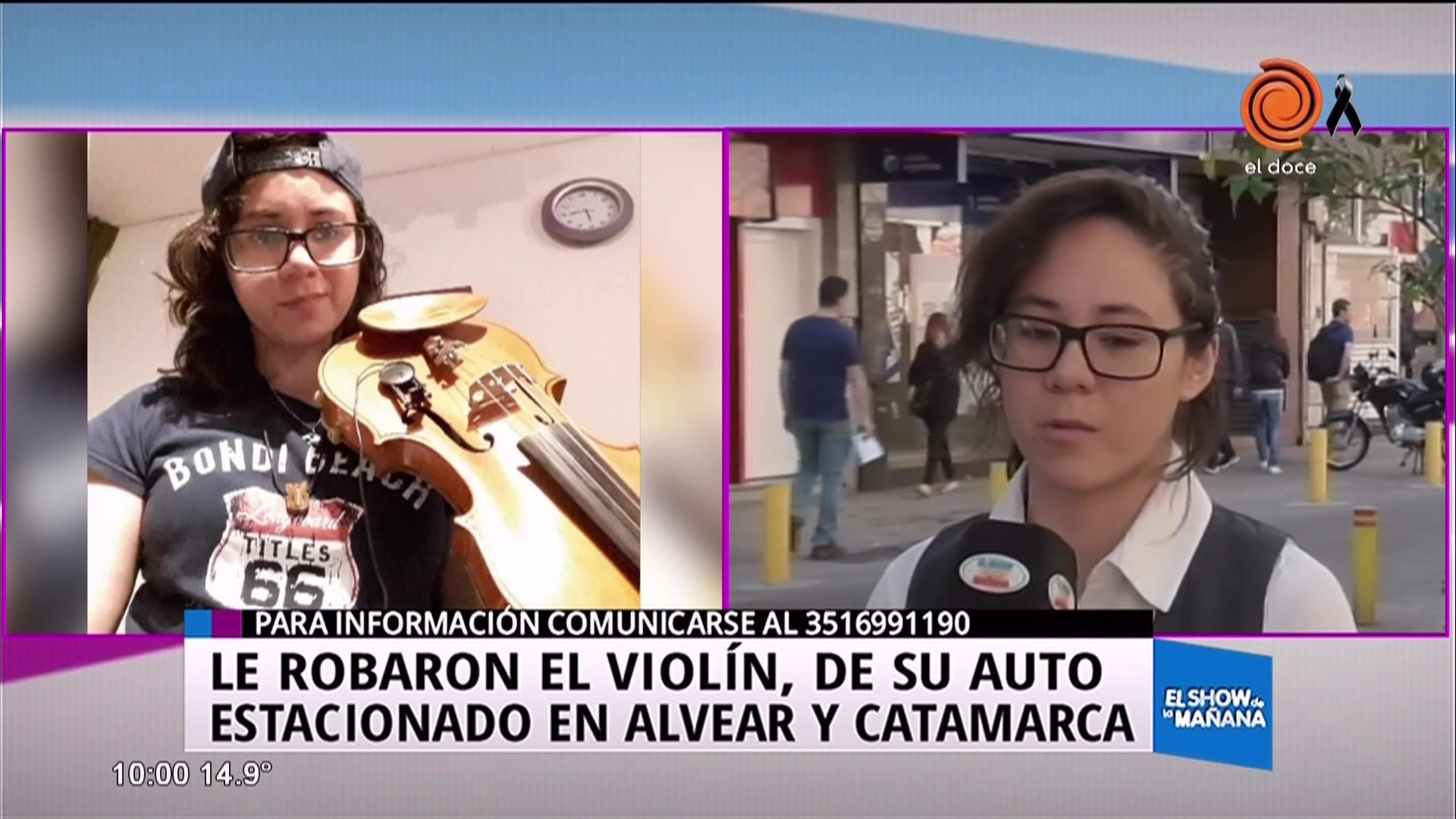 Profesora busca su violín