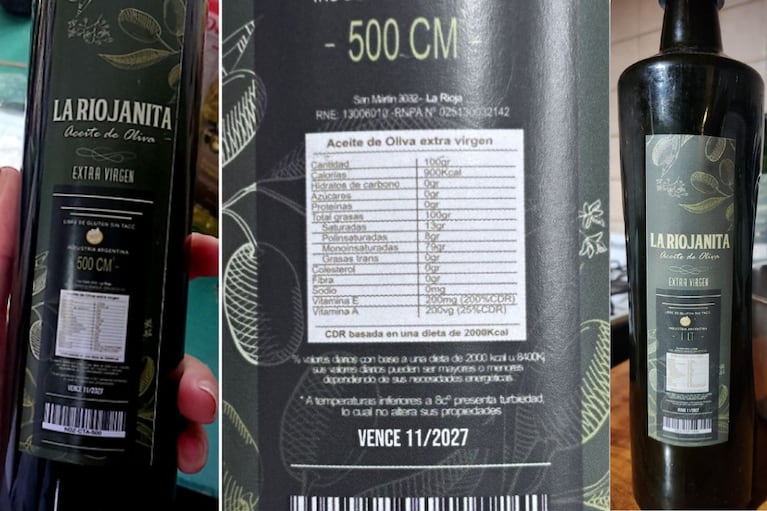 Prohibieron la marca de un aceite de oliva en Córdoba.