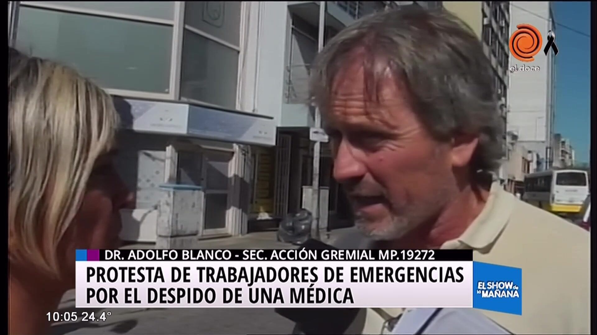 Protesta de trabajadores de emergencias