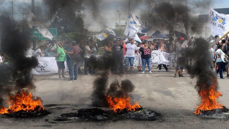 Protocolo antipiquete que aplicará el Gobierno. Foto: Télam