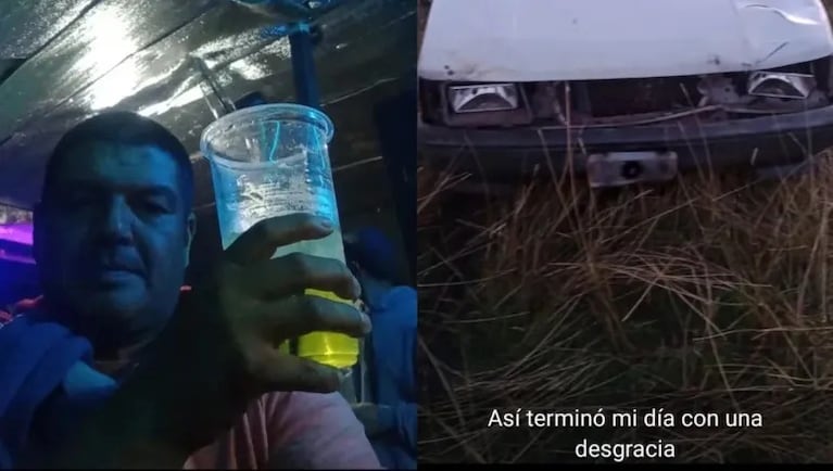 Publicó fotos de su auto roto y tomando alcohol tras atropellar y matar a un ciclista