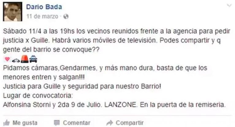 Qué decía en Facebook el asesino de Araceli