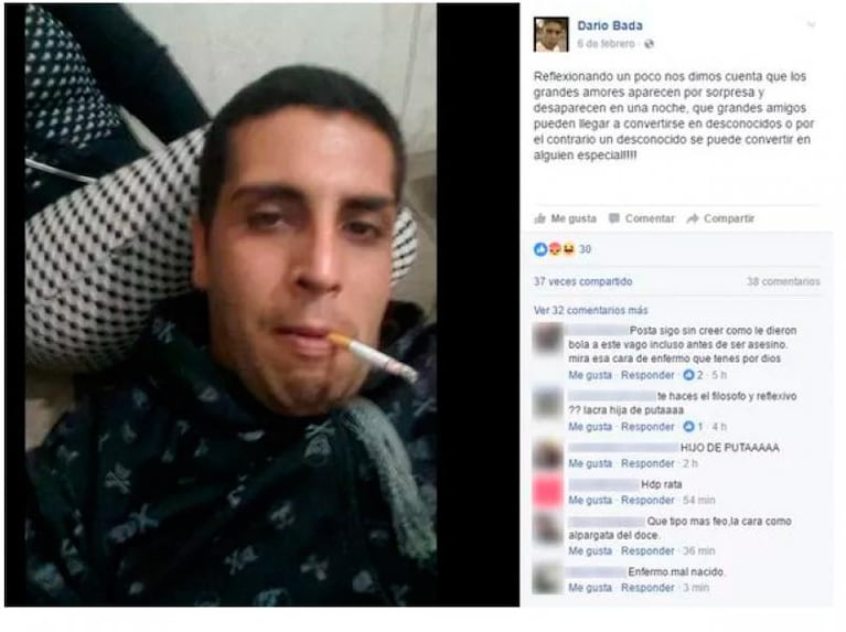 Qué decía en Facebook el asesino de Araceli