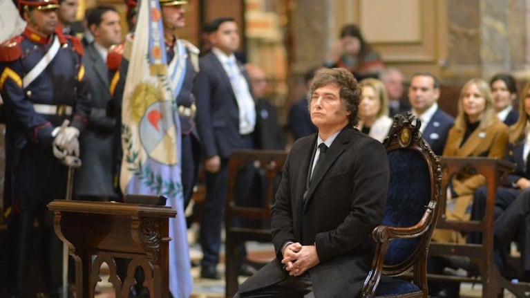 Qué dijo Milei tras ignorar a Victoria Villarruel y evitar saludar a Jorge Macri en el Tedeum del 25 de Mayo