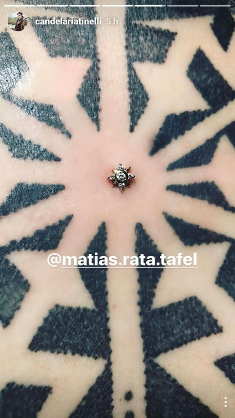 ¡Qué dolor! El nuevo piercing de Cande Tinelli bajo la piel