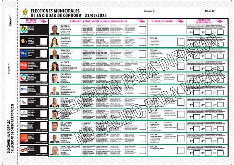 Qué es el voto de preferencia, la cuarta opción en la boleta única de Córdoba