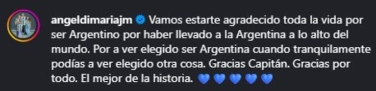 Qué le dijeron De Paul y sus compañeros: las emotivas despedidas a Messi tras su retiro de la Selección
