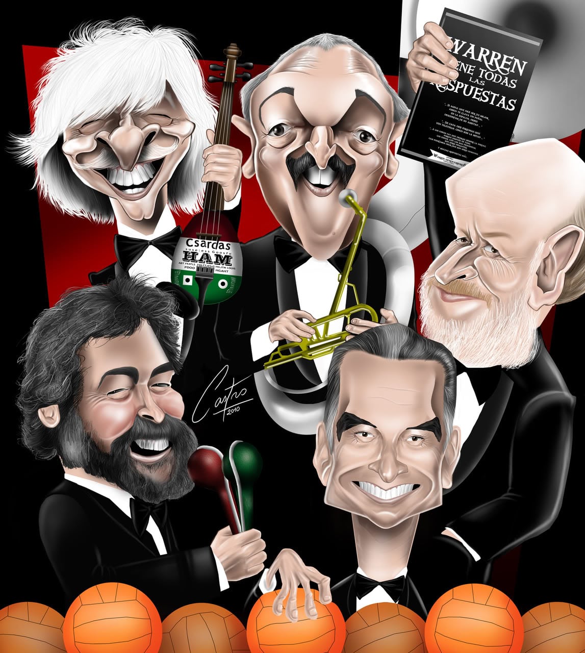 Rabinovich y sus compañeros versión caricatura. 